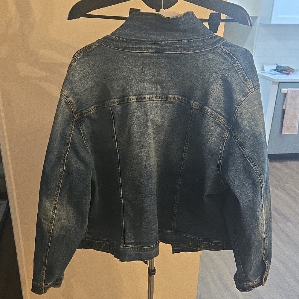 Torrid Blue Denim Jacket with Button Accents - Picture 7 of 10